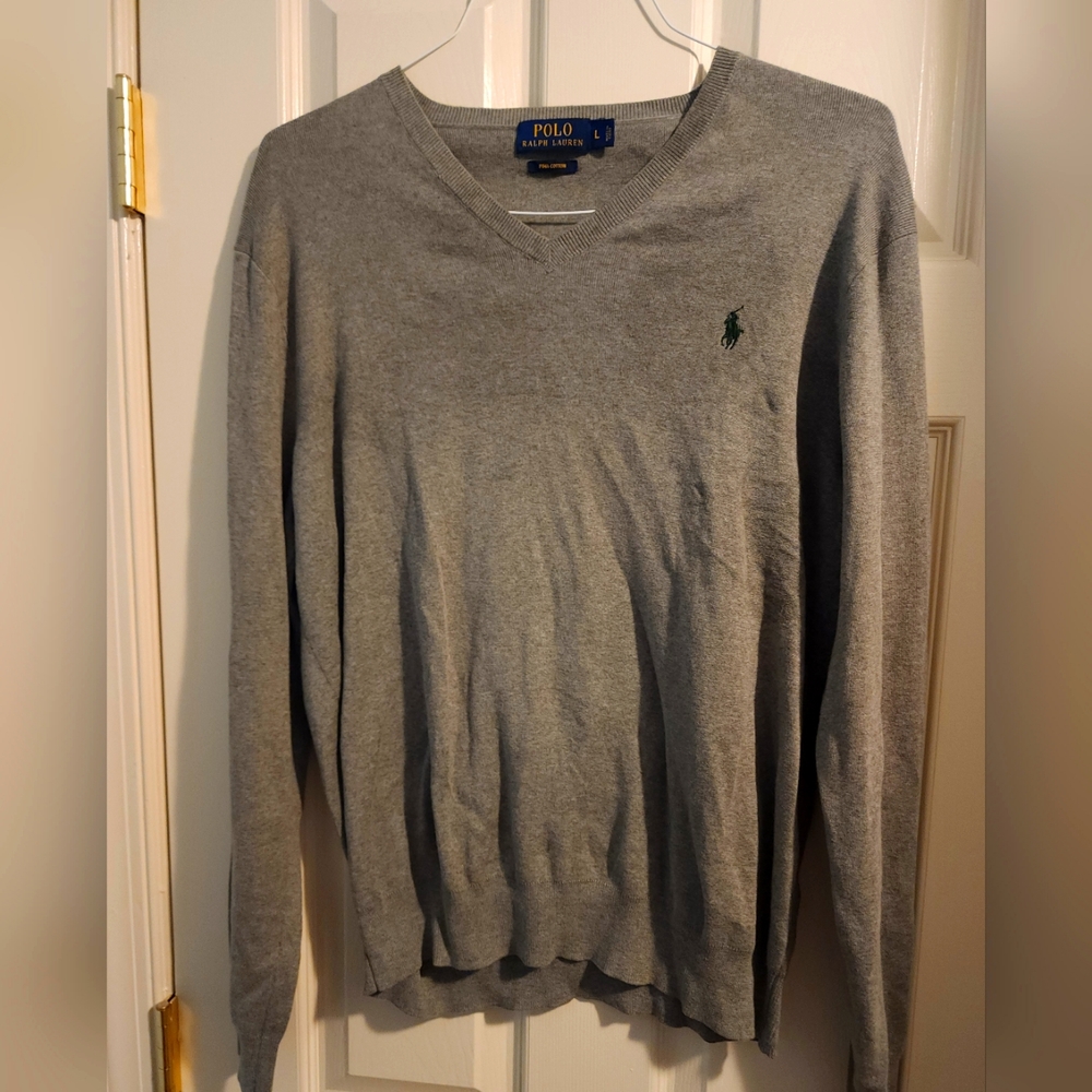 Ralph Lauren Cotton V-Neck Sweater